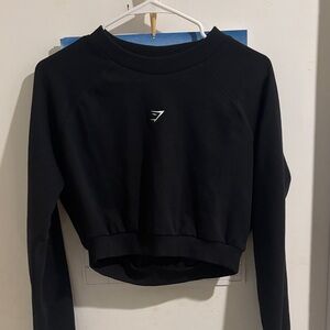 Gymshark Black Women's Cropped Sweatshirt